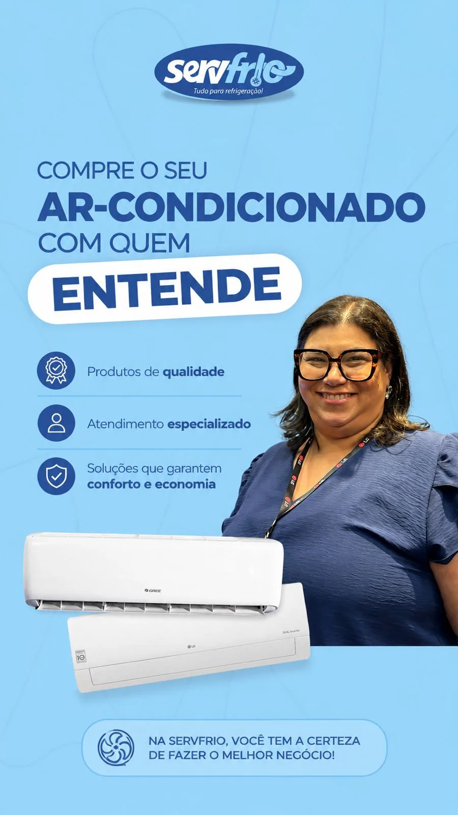 Venda especializada de ar-condicionado ServFrio