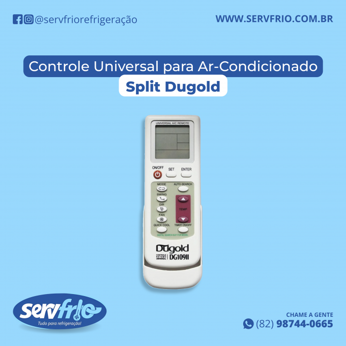 Controle Universal para Ar Condicionado Split Dugold