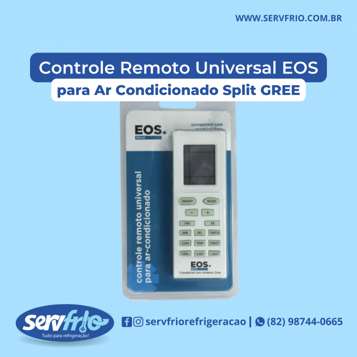 Controle Remoto Universal EOS para Ar Condicionado Split GREE