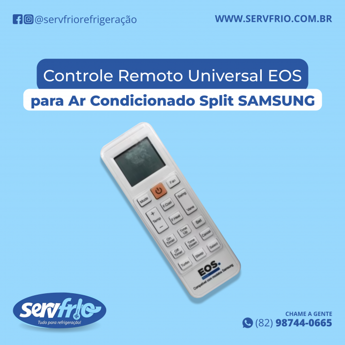 Controle Remoto Universal EOS para Ar Condicionado Split SAMSUNG