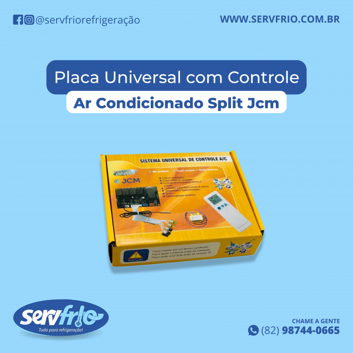 Placa Universal com Controle Ar Condicionado Split Jcm