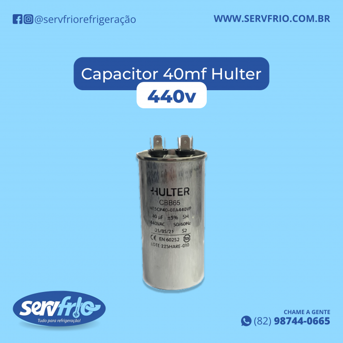 Capacitor 40mf CBB65 DuGold 440v