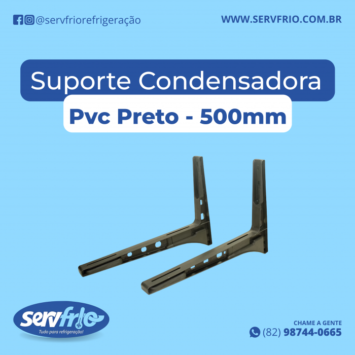 Suporte Condensadora Pvc Preto - 500mm