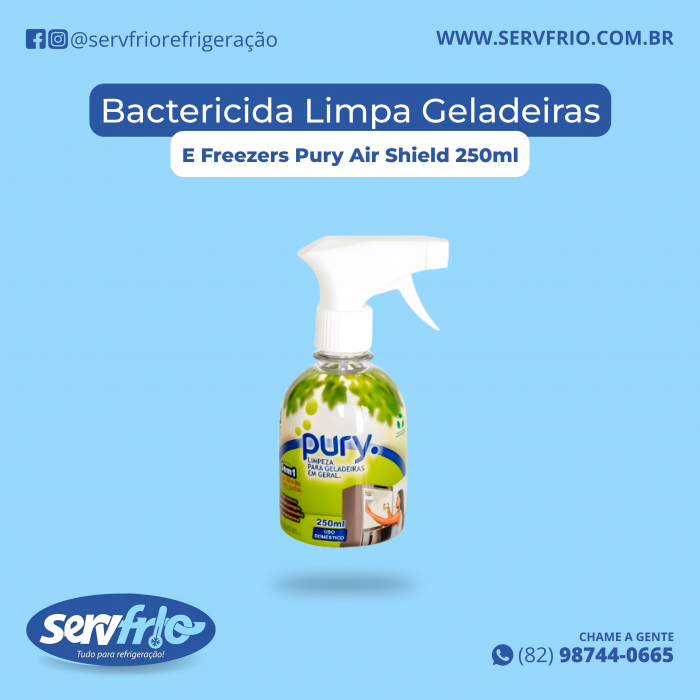 Bactericida Limpa Geladeiras E Freezers Pury Air Shield 250ml