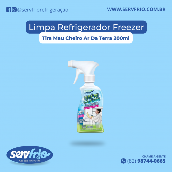 Limpa Refrigerador Freezer Tira Mau Cheiro Ar Da Terra 200ml