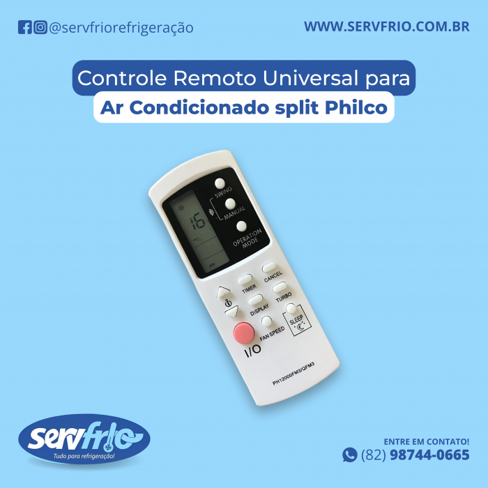 Controle Remoto Universal para Ar Condicionado Split Philco