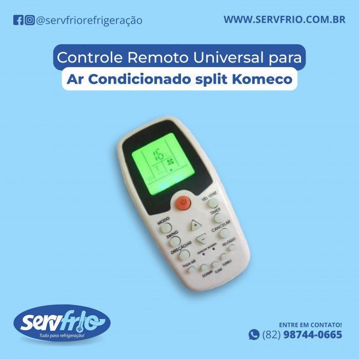 Controle Remoto Universal para Ar Condicionado split Komeco