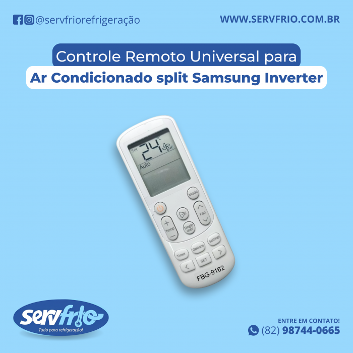 Controle Remoto Universal para Ar Condicionado split Samsung Inverter