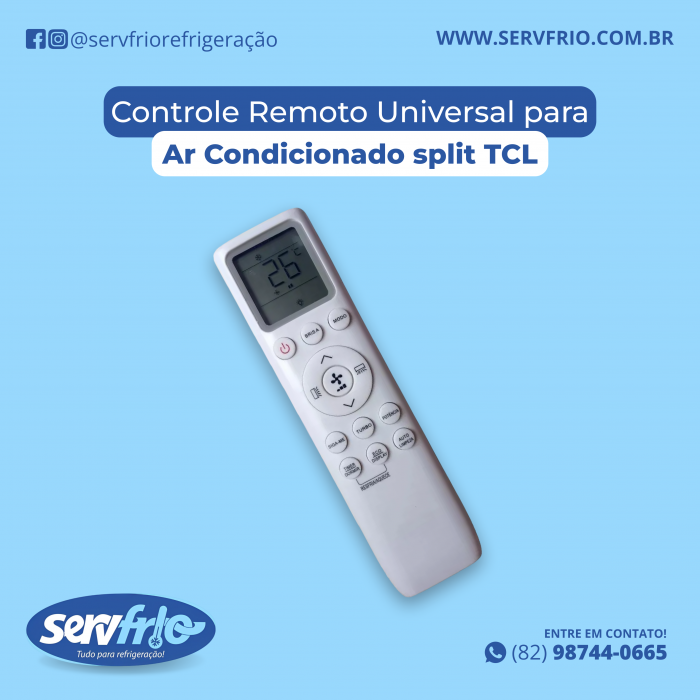 Controle Remoto Universal para Ar condicionado split TCL