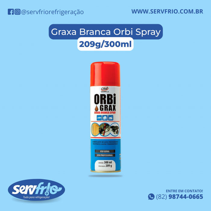 Graxa Branca Orbi Spray 209g/300ml