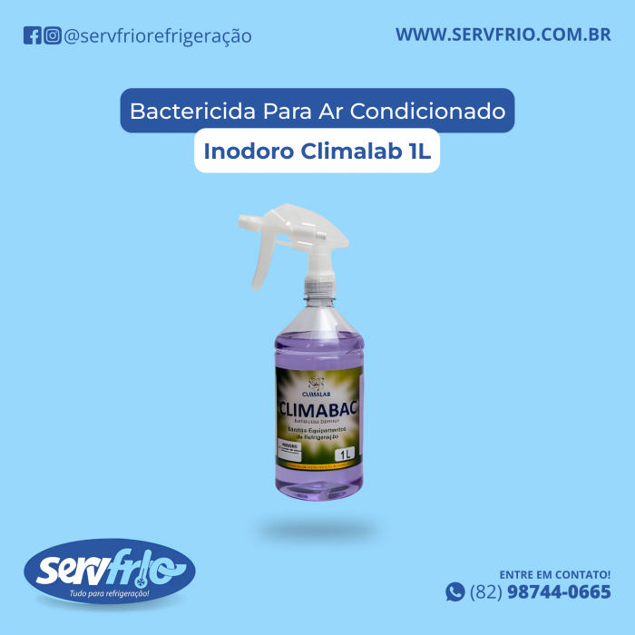 Bactericida Para Ar Condicionado Inodoro Climalab 1L