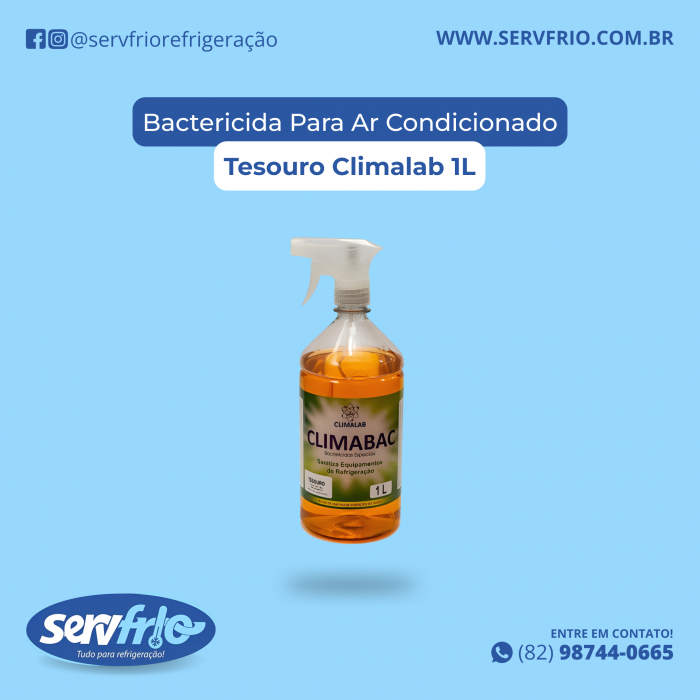 Bactericida Para Ar Condicionado Tesouro Climalab 1L