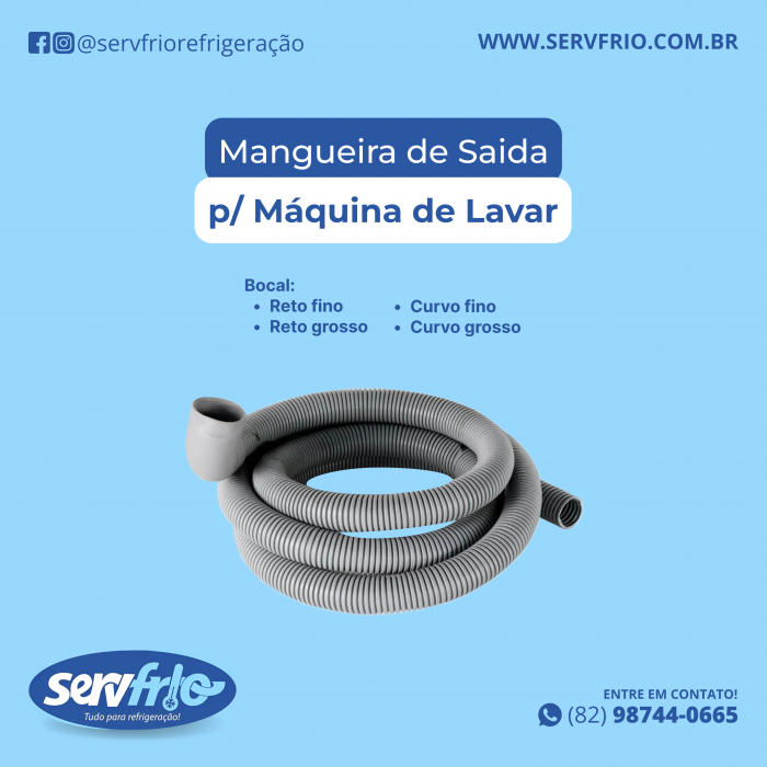 Mangueira de Saida p/ Máquina de Lavar