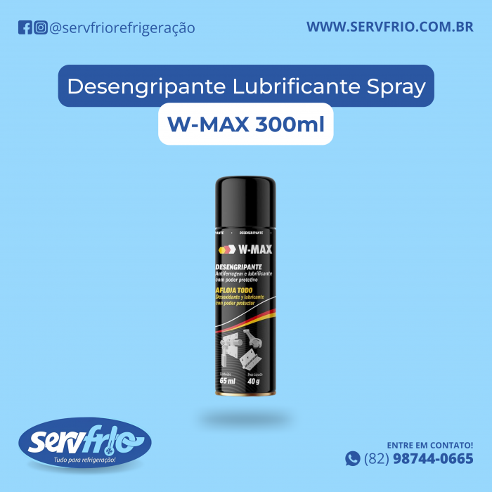 Desengripante Lubrificante Spray W-MAX 300ml