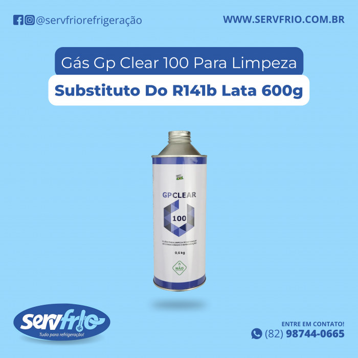 Gás Gp Clear 100 Para Limpeza Substituto Do R141b Lata 600g